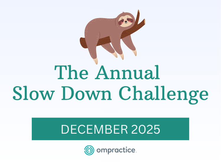 Promotional image for The Annual Slow-Down Challenge