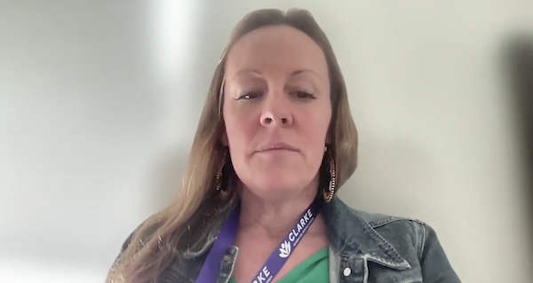 Ashley Guitron in a meditation pose