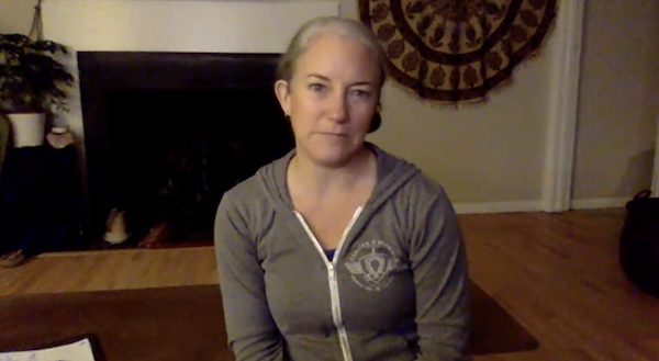 Annie Okerlin sitting and guiding meditation