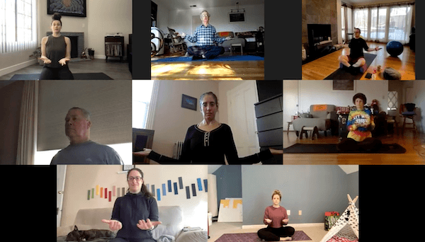 Niki Saccareccia and Ompractice Class Squares