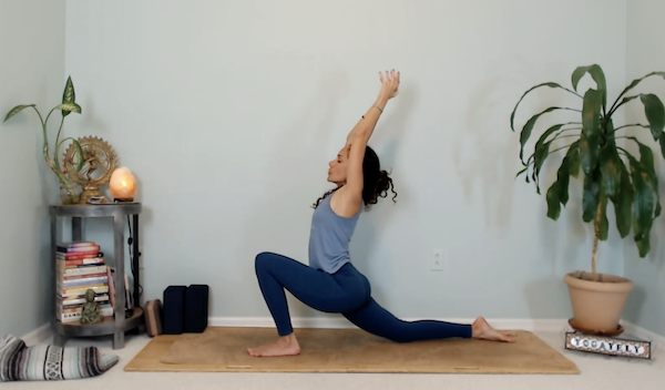 Ompractice teacher Yely Rivas doing a yoga pose