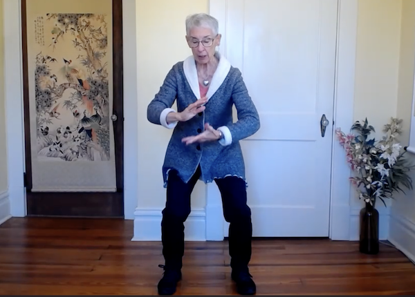 Gurney Bolster, practicing Tai Chi