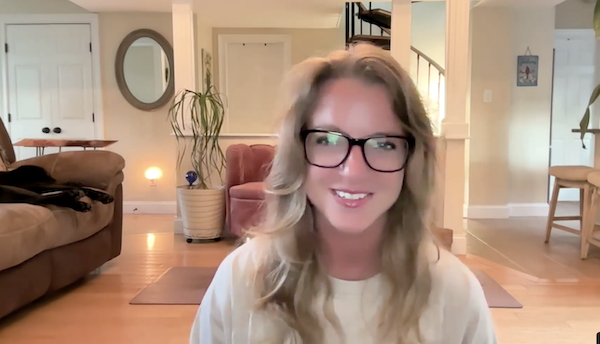 Ompractice Teacher Dannika Ross seated teaching