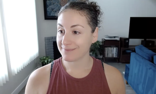 Ompractice teacher niki saccareccia seated