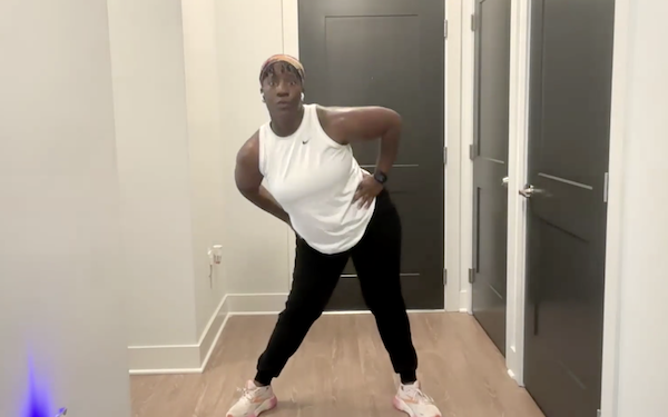 Ompractice teacher Tasha Edwards standing